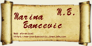 Marina Bančević vizit kartica